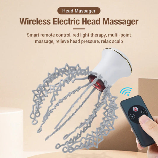 Wireless Electric Scalp Massager – 12-Claw Deep Tissue Head Massage