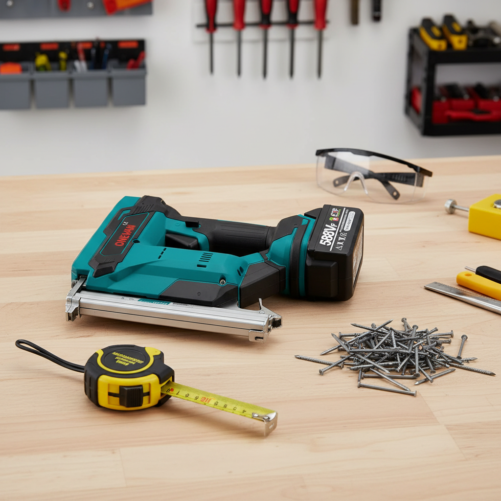 Nail Gun Flat Lay