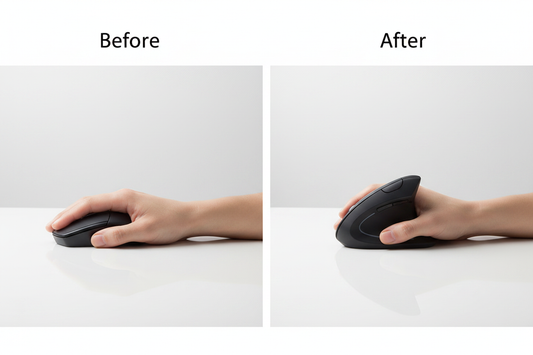 Vertical Mouse Before After