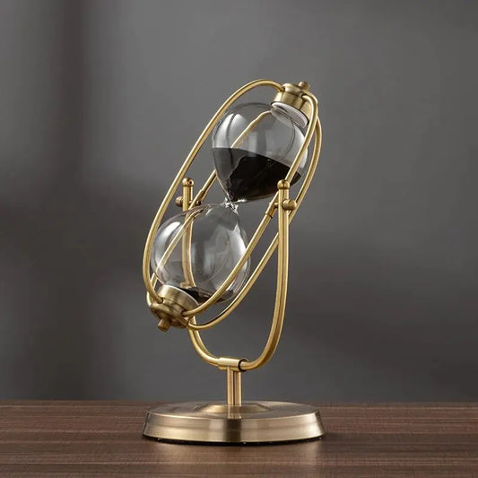 360° Rotating Sand Hourglass – Premium Metal Desktop Decor