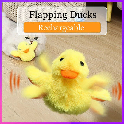 Interactive Electric Duck Toy for Cats – Auto-Moving USB Rechargeable