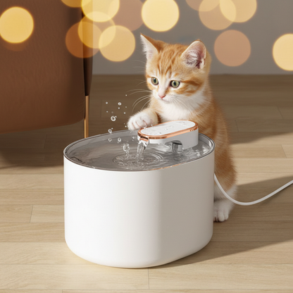 Cute Kitten at Fountain