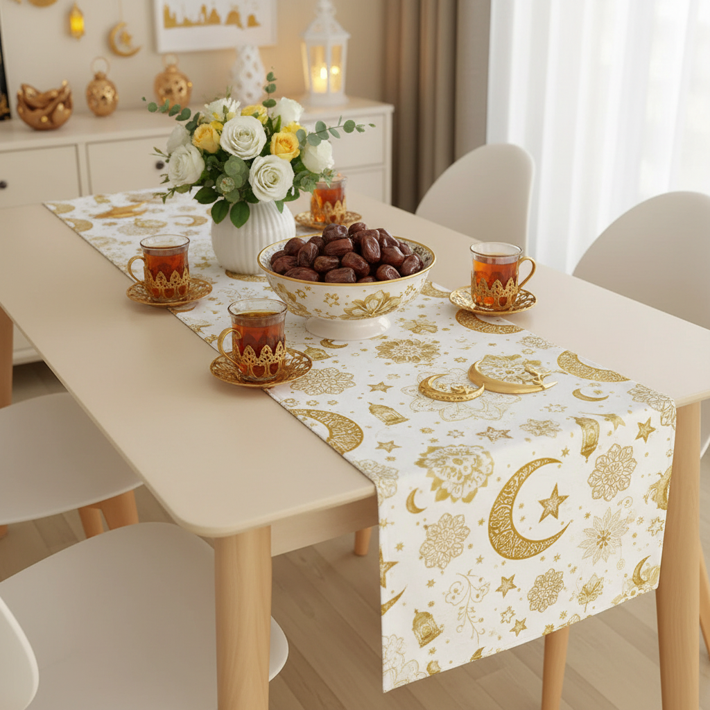 Eid Table White Gold