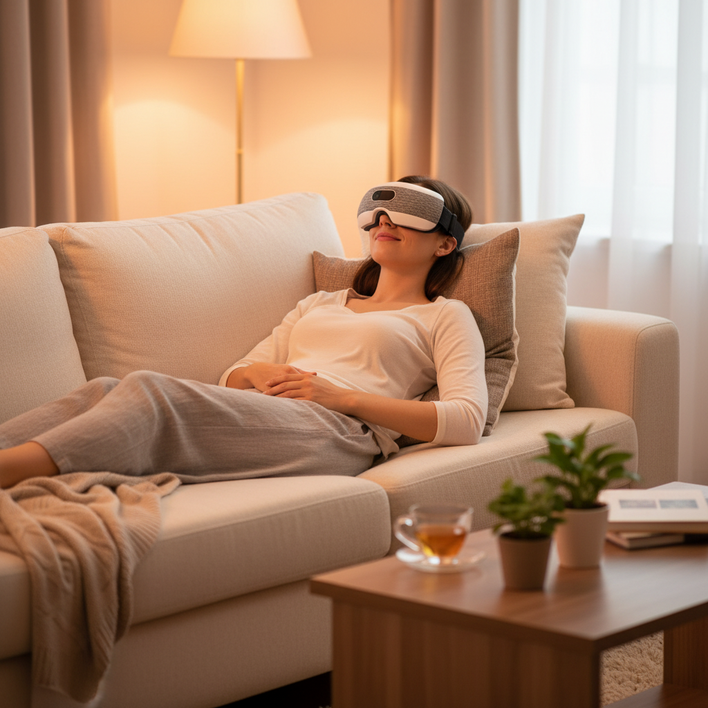 Eye Massager In Use