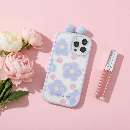Flower Peach Case Flat Lay