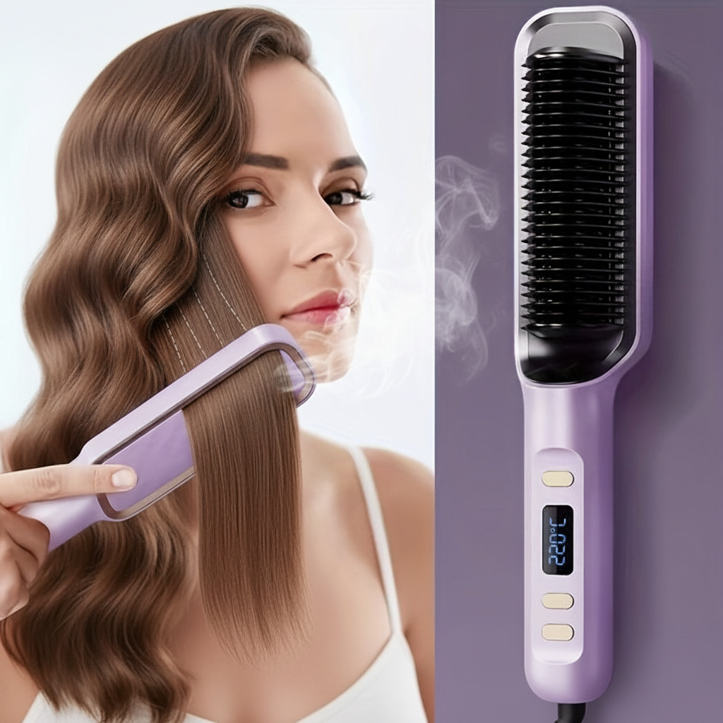 Hair Straightener In Action