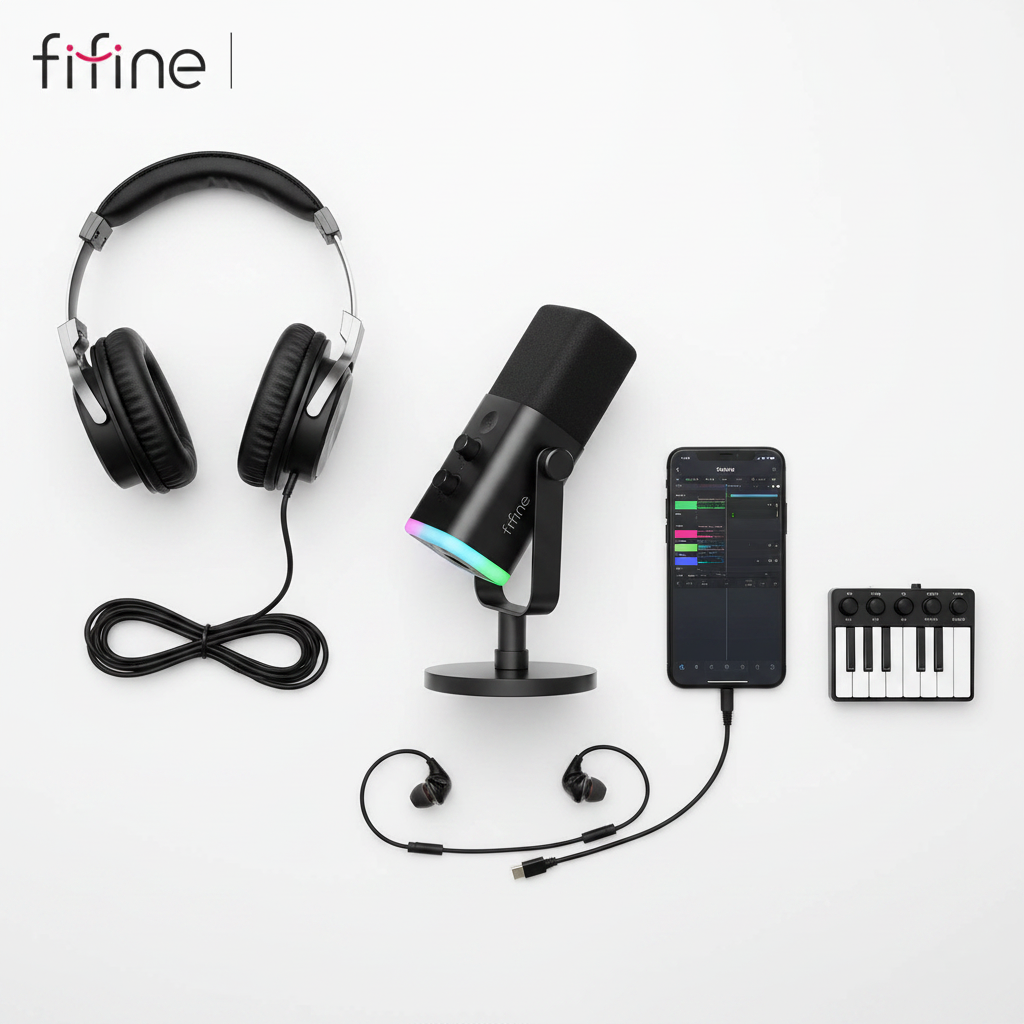 Microphone Flat Lay