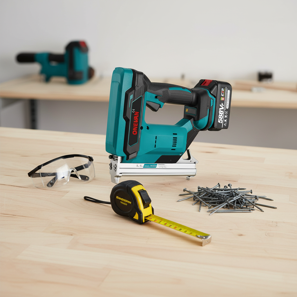 Nail Gun Flat Lay