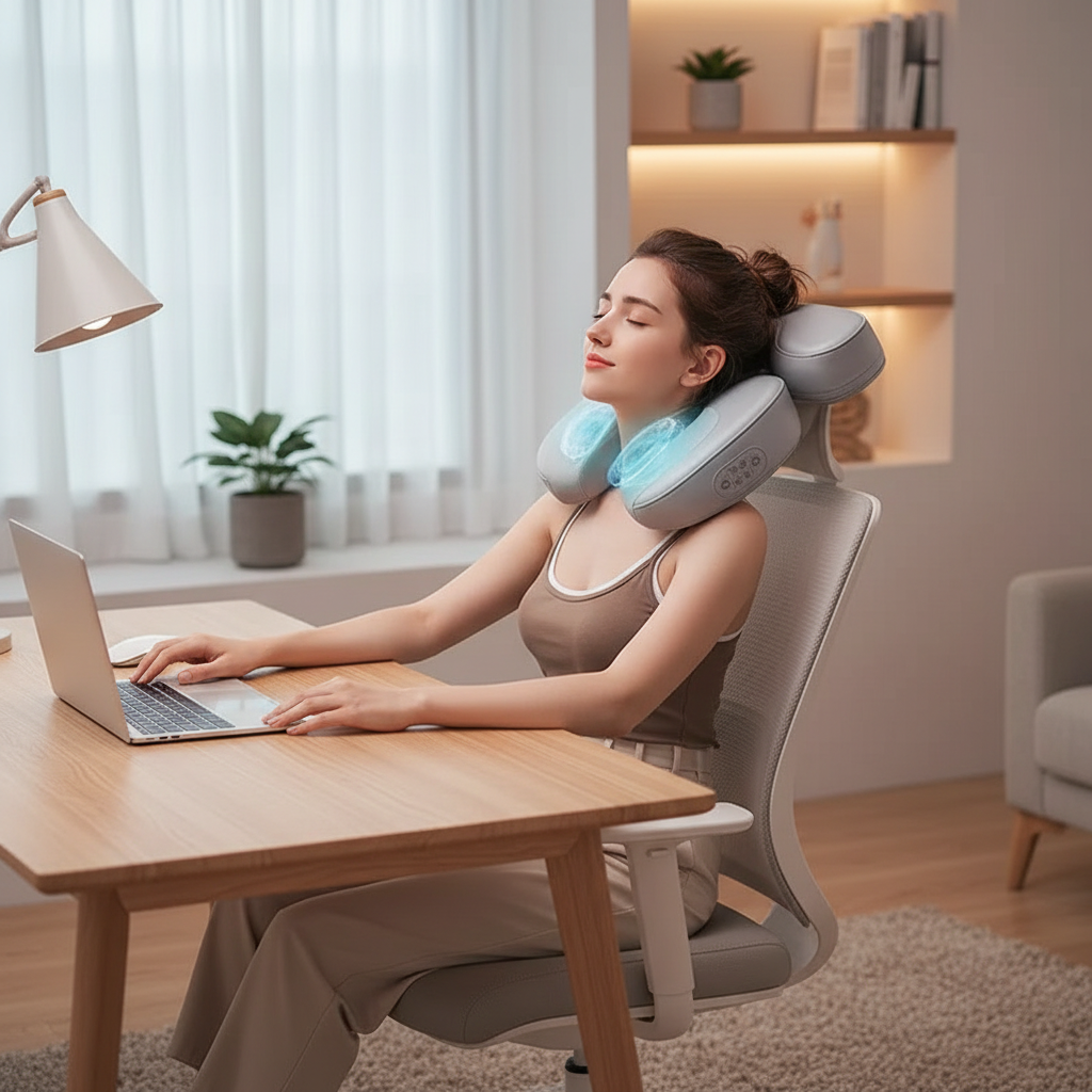 Neck Massager In Use