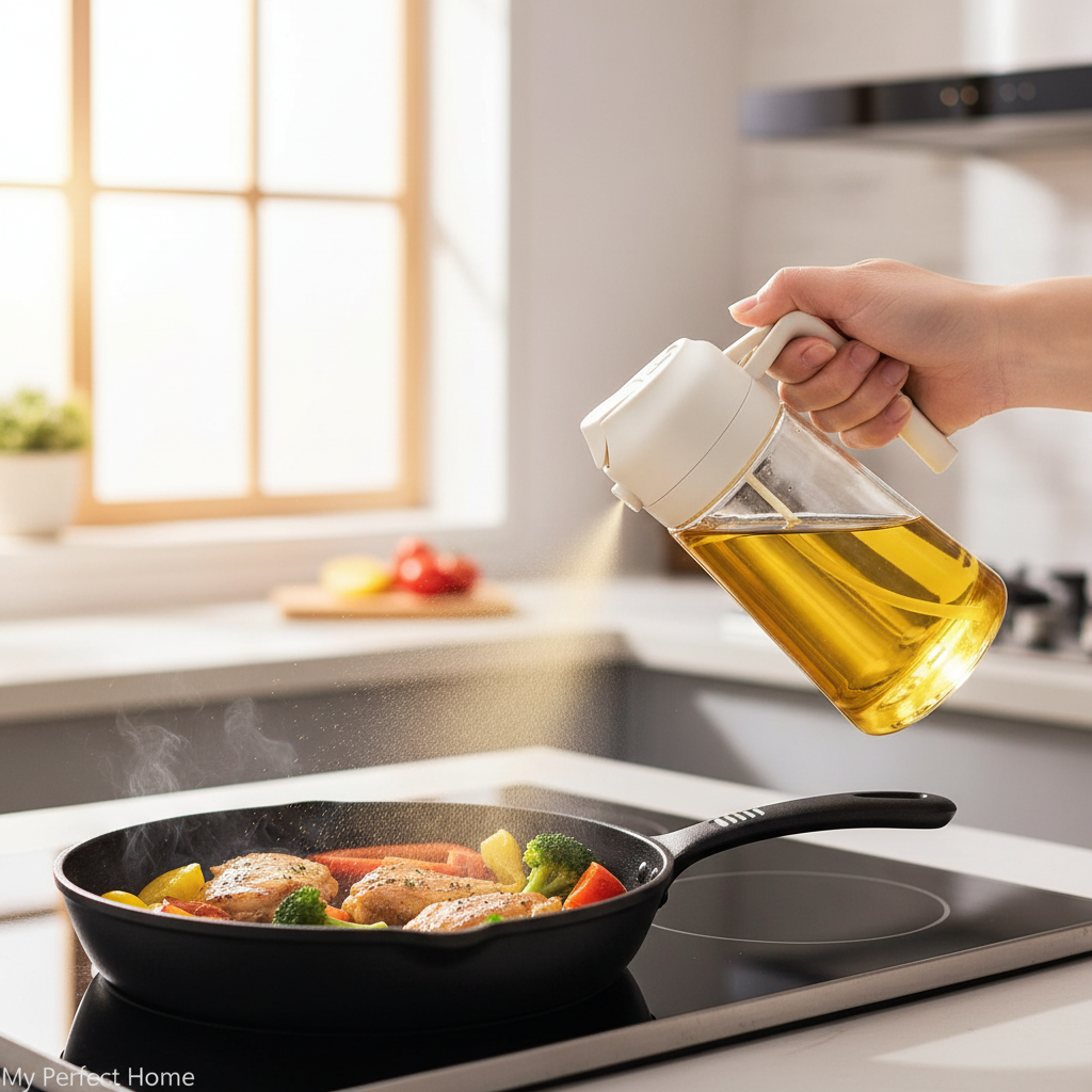 Oil Bottle In Use