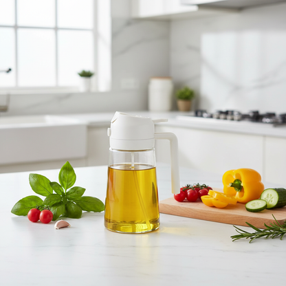 Oil Bottle on Countertop