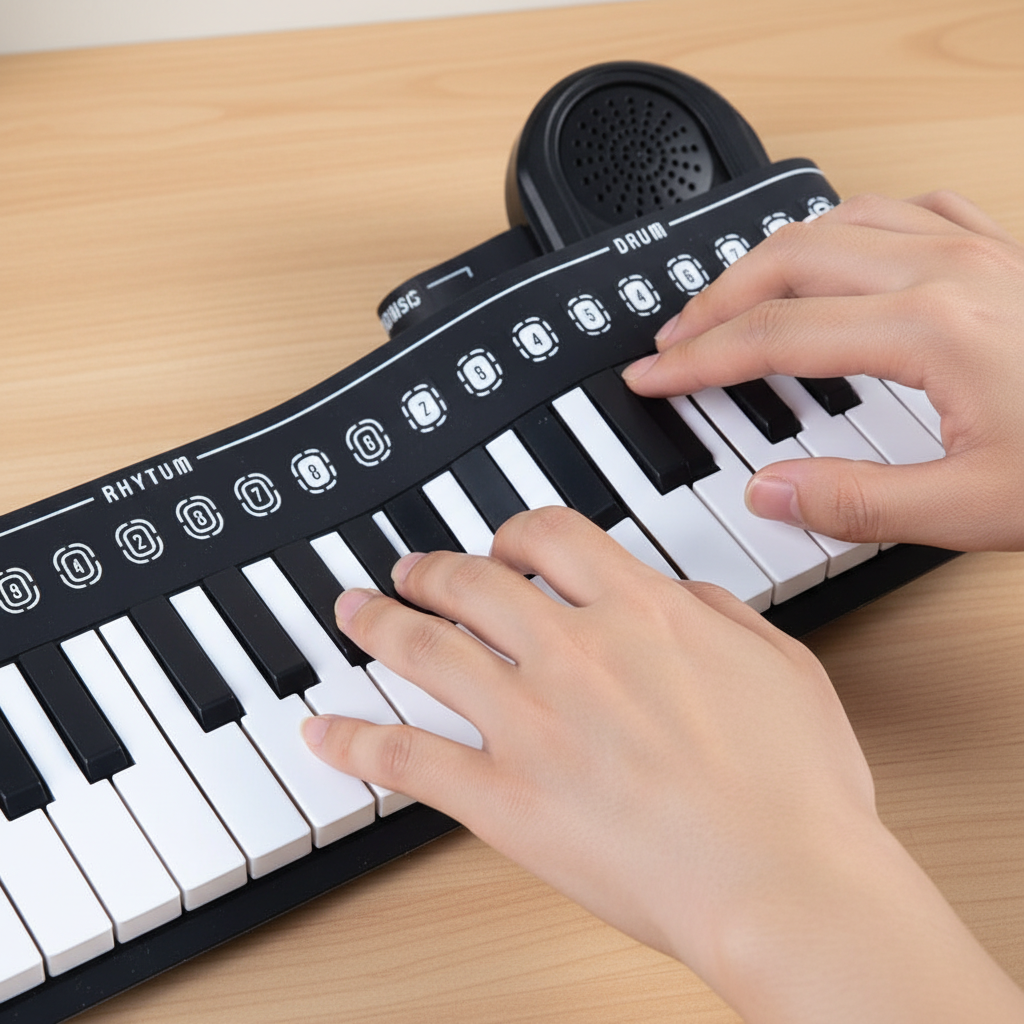 Piano Keys Closeup